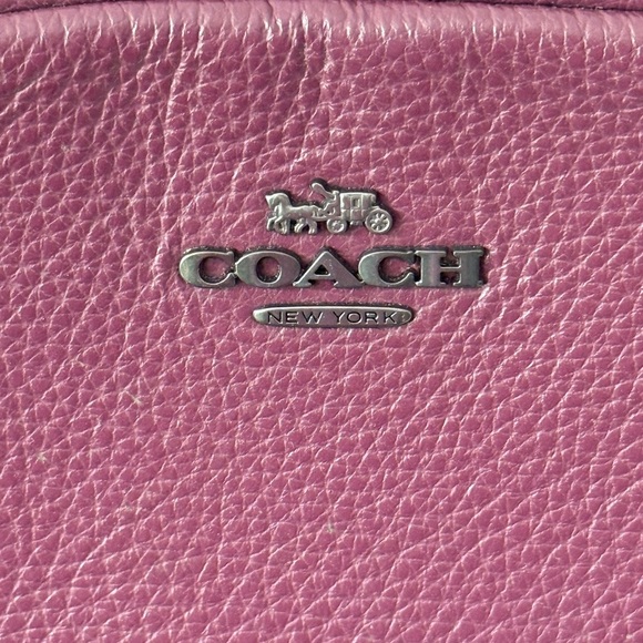 EUC Coach Court Backpack Pebbled Purple Leather 5666 EUC & Roomy! Hangtag & Card - Picture 4 of 12